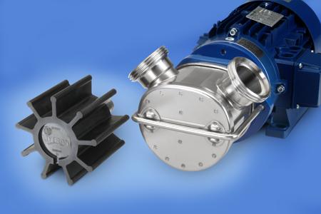 Stainless steel flexible impeller pumps